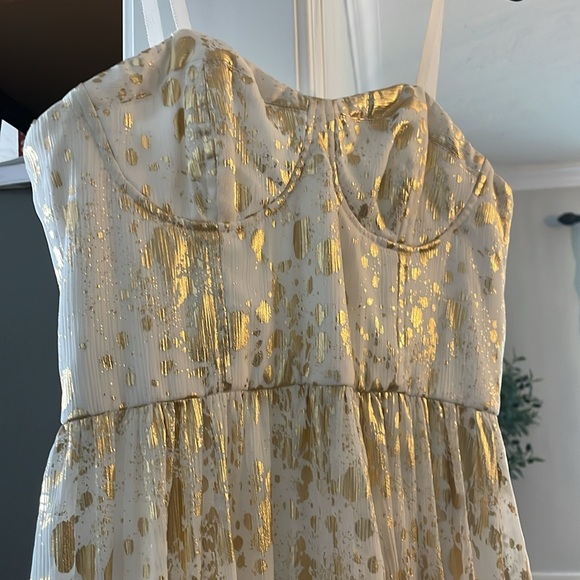 Alice + Olivia gold & white Maxi dress - Picture 5 of 8